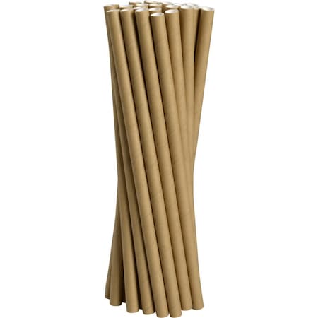 Abena Straws, Cardboard, FSC Certified, Brown, 10 Inch, Biodegradable & Compostable 1000011030